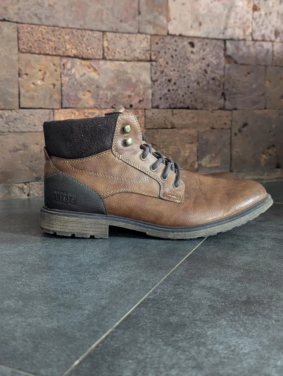 Boots homme Marron à Lacets T45